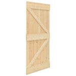 ZNTS Sliding Door with Hardware Set 90x210 cm Solid Pine Wood 3057589