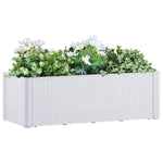 ZNTS Garden Raised Bed with Self Watering System White 100x43x33 cm 313959