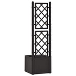 ZNTS Garden Raised Bed with Trellis and Self Watering System Anthracite 313965