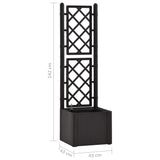 ZNTS Garden Raised Bed with Trellis and Self Watering System Anthracite 313965