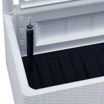 ZNTS Garden Raised Bed with Trellis and Self Watering System White 313967