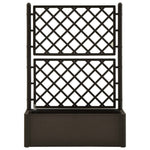 ZNTS Garden Raised Bed with Trellis and Self Watering System Mocha 313968