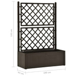 ZNTS Garden Raised Bed with Trellis and Self Watering System Mocha 313968