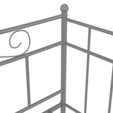 ZNTS Pull-out Sofa Bed Frame without Mattress Grey Metal 90x200 cm 324784