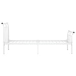 ZNTS Bed Frame without Mattress White Metal 100x200 cm 325034