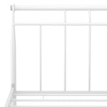 ZNTS Bed Frame without Mattress White Metal 100x200 cm 325034