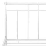 ZNTS Bed Frame without Mattress White Metal 100x200 cm 325034
