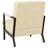 ZNTS Armchair Cream Faux Leather 325752