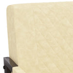 ZNTS Armchair Cream Faux Leather 325752