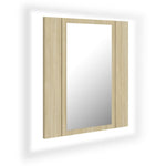 ZNTS LED Bathroom Mirror Cabinet Sonoma Oak 40x12x45 cm 804951