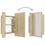 ZNTS LED Bathroom Mirror Cabinet Sonoma Oak 40x12x45 cm 804951