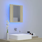 ZNTS LED Bathroom Mirror Cabinet Sonoma Oak 40x12x45 cm 804951