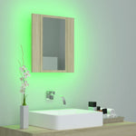 ZNTS LED Bathroom Mirror Cabinet Sonoma Oak 40x12x45 cm 804951