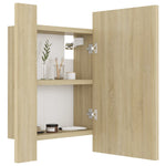 ZNTS LED Bathroom Mirror Cabinet Sonoma Oak 40x12x45 cm 804951