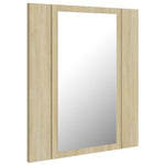 ZNTS LED Bathroom Mirror Cabinet Sonoma Oak 40x12x45 cm 804951