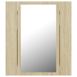 ZNTS LED Bathroom Mirror Cabinet Sonoma Oak 40x12x45 cm 804951