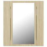 ZNTS LED Bathroom Mirror Cabinet Sonoma Oak 40x12x45 cm 804951