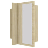 ZNTS LED Bathroom Mirror Cabinet Sonoma Oak 40x12x45 cm 804951