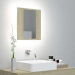 ZNTS LED Bathroom Mirror Cabinet Sonoma Oak 40x12x45 cm 804951