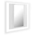 ZNTS LED Bathroom Mirror Cabinet High Gloss White 40x12x45 cm 804953