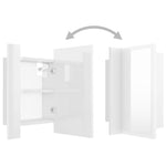ZNTS LED Bathroom Mirror Cabinet High Gloss White 40x12x45 cm 804953