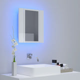 ZNTS LED Bathroom Mirror Cabinet High Gloss White 40x12x45 cm 804953