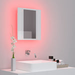 ZNTS LED Bathroom Mirror Cabinet High Gloss White 40x12x45 cm 804953