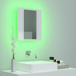 ZNTS LED Bathroom Mirror Cabinet High Gloss White 40x12x45 cm 804953