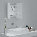 ZNTS LED Bathroom Mirror Cabinet High Gloss White 40x12x45 cm 804953