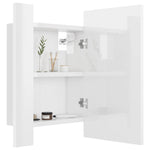 ZNTS LED Bathroom Mirror Cabinet High Gloss White 40x12x45 cm 804953
