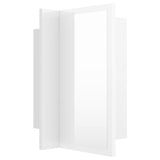 ZNTS LED Bathroom Mirror Cabinet High Gloss White 40x12x45 cm 804953