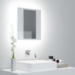 ZNTS LED Bathroom Mirror Cabinet High Gloss White 40x12x45 cm 804953