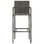 ZNTS 5 Piece Garden Bar Poly Rattan Grey 3064773