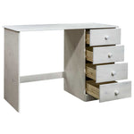 ZNTS Desk with 4 Drawers 110x50x74 cm Solid Pine Wood 325531