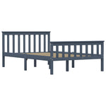 ZNTS Bed Frame with 2 Drawers Grey Solid Pine Wood 120x200 cm 3060704