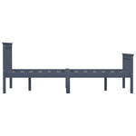 ZNTS Bed Frame with 2 Drawers Grey Solid Pine Wood 120x200 cm 3060704