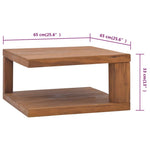ZNTS Coffee Table 65x65x33 cm Solid Teak Wood 326127