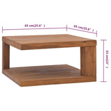 ZNTS Coffee Table 65x65x33 cm Solid Teak Wood 326127