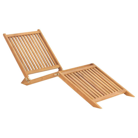 ZNTS Sun Lounger Solid Teak Wood 316152