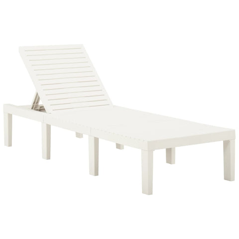 ZNTS Sun Lounger Plastic White 315826