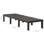ZNTS Sun Lounger Plastic Anthracite 315827