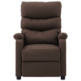 ZNTS Wing Back Massage Reclining Chair Brown Faux Leather 326424