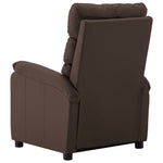 ZNTS Wing Back Massage Reclining Chair Brown Faux Leather 326424