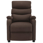 ZNTS Wing Back Massage Recliner Brown Fabric 326433
