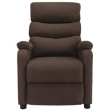 ZNTS Wing Back Massage Recliner Brown Fabric 326433