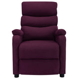 ZNTS Wing Back Massage Recliner Purple Fabric 326436