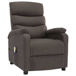 ZNTS Wing Back Massage Recliner Taupe Fabric 326437