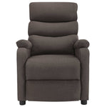 ZNTS Wing Back Massage Recliner Taupe Fabric 326437