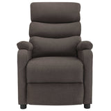 ZNTS Wing Back Massage Recliner Taupe Fabric 326437