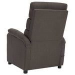 ZNTS Wing Back Massage Recliner Taupe Fabric 326437